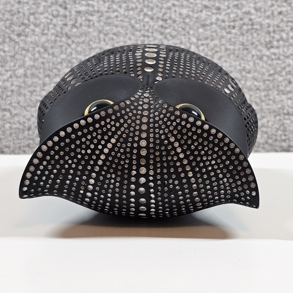 Owl Debossed Resin Figurine‎ Decoration Minimalist Modern Polka Dot Black White - Picture 8 of 11